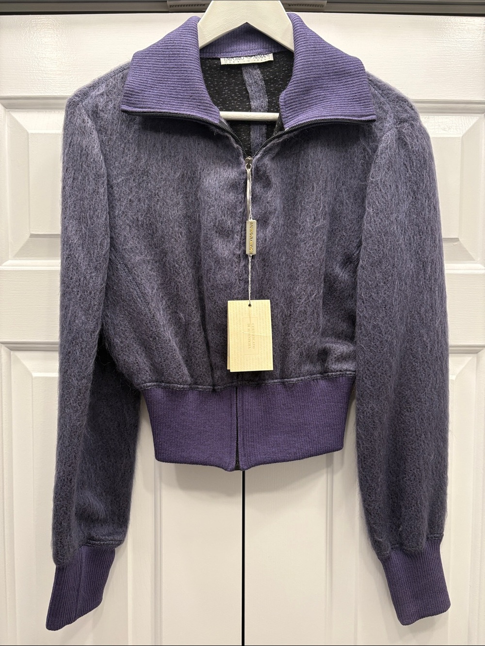 NWT Vintage & Rare Emporio Armani Boutique Collection Lavender Mohair Jacket